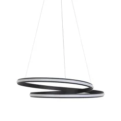 QAZQA Led-Pendelleuchten|Pendelleuchten*Moderne Hängelampe schwarz 74 cm inkl. LED - Rowan