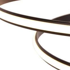 QAZQA Led-Pendelleuchten|Pendelleuchten*Moderne Hängelampe schwarz 74 cm inkl. LED - Rowan