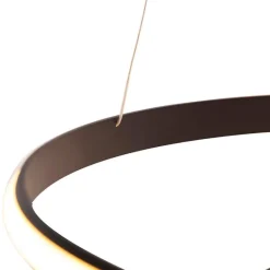 QAZQA Led-Pendelleuchten|Pendelleuchten*Moderne Hängelampe schwarz 74 cm inkl. LED - Rowan