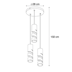 Trio Leuchten Pendelleuchten|Wohnzimmerlampen*Moderne Hängelampe schwarz 3-flammig - Stream