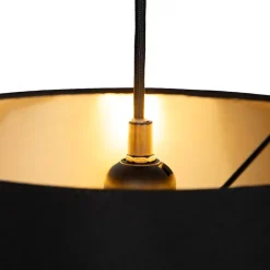 QAZQA Pendelleuchten|Wohnzimmerlampen*Moderne Hängelampe Schwarz 2-Lichter - Lofty