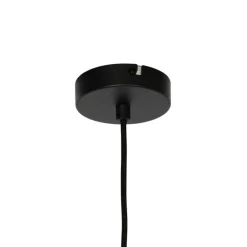 QAZQA Pendelleuchten|Wohnzimmerlampen*Moderne Hängelampe schwarz mit Rauchglas - Drop