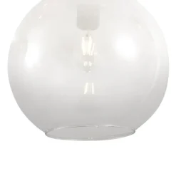 QAZQA Pendelleuchten*Moderne Hängelampe schwarz mit weißem Glas rund 7-flammig - Misty