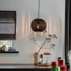 QAZQA Pendelleuchten|Wohnzimmerlampen*Moderne Hängelampe schwarz 30 cm - Zoë