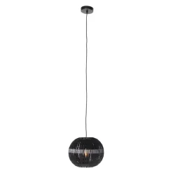 QAZQA Pendelleuchten|Wohnzimmerlampen*Moderne Hängelampe schwarz 30 cm - Zoë