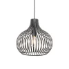 QAZQA Pendelleuchten|Wohnzimmerlampen*Moderne Hängelampe schwarz 38 cm - Saffira