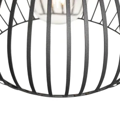 QAZQA Pendelleuchten|Wohnzimmerlampen*Moderne Hängelampe schwarz 38 cm - Saffira