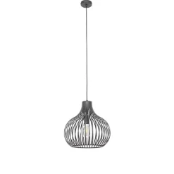 QAZQA Pendelleuchten|Wohnzimmerlampen*Moderne Hängelampe schwarz 38 cm - Saffira