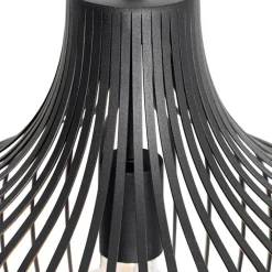 QAZQA Pendelleuchten|Wohnzimmerlampen*Moderne Hängelampe schwarz 38 cm - Saffira