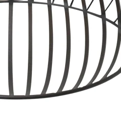 QAZQA Pendelleuchten|Wohnzimmerlampen*Moderne Hängelampe schwarz 38 cm - Saffira