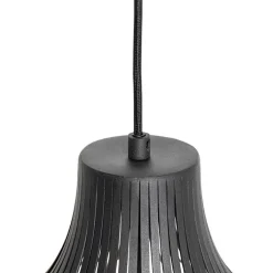 QAZQA Pendelleuchten|Wohnzimmerlampen*Moderne Hängelampe schwarz 38 cm - Saffira