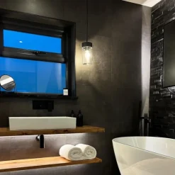 QAZQA Gartenbeleuchtung|Pendelleuchten Außen*Moderne Hängelampe Schwarz mit Glas IP44 - Jarra