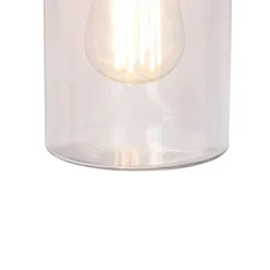 QAZQA Gartenbeleuchtung|Pendelleuchten Außen*Moderne Hängelampe Schwarz mit Glas IP44 - Jarra