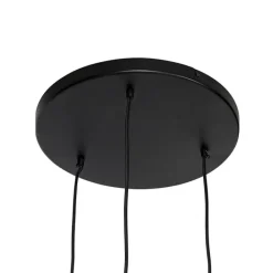 QAZQA Pendelleuchten|Wohnzimmerlampen*Moderne Hängelampe schwarz 3-flammig - Zoë