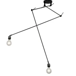 QAZQA Küchenlampen|Leuchten Ohne Schirm*Moderne Hängelampe schwarz ohne Lampenschirm - Blitz II