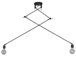 QAZQA Küchenlampen|Leuchten Ohne Schirm*Moderne Hängelampe schwarz ohne Lampenschirm - Blitz II