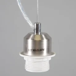 QAZQA Pendelleuchten|Wohnzimmerlampen*Moderne Hängelampe Stahl mit Schirm 45 cm schwarz - Cappo 1