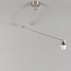 QAZQA Pendelleuchten|Wohnzimmerlampen*Moderne Hängelampe Stahl mit Blattschirm 35 cm - Blitz 1