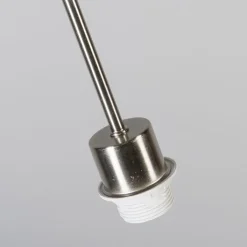 QAZQA Pendelleuchten|Wohnzimmerlampen*Moderne Hängelampe Stahl mit Schirm 45 cm schwarz - Combi 1