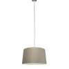QAZQA Pendelleuchten|Wohnzimmerlampen*Moderne Hängelampe Stahl mit Schirm 45 cm taupe - Cappo 1