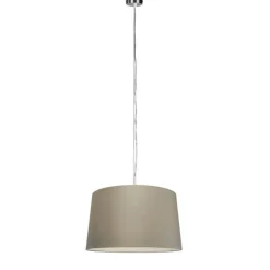 QAZQA Pendelleuchten|Wohnzimmerlampen*Moderne Hängelampe Stahl mit Schirm 45 cm taupe - Cappo 1