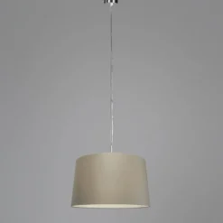 QAZQA Pendelleuchten|Wohnzimmerlampen*Moderne Hängelampe Stahl mit Schirm 45 cm taupe - Cappo 1