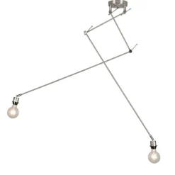 QAZQA Küchenlampen|Esszimmerlampen*Moderne Hängelampe Stahl ohne Lampenschirm - Blitz II