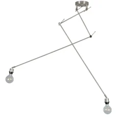 QAZQA Küchenlampen|Esszimmerlampen*Moderne Hängelampe Stahl ohne Lampenschirm - Blitz II