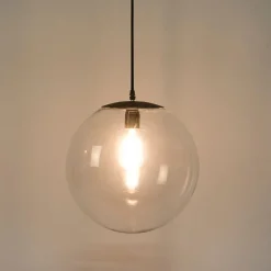 QAZQA Pendelleuchten|Wohnzimmerlampen*Moderne Hängelampe transparent 35 cm - Pallon