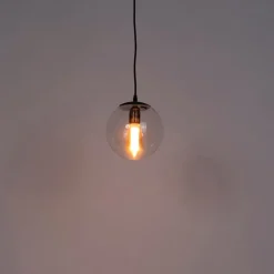 QAZQA Pendelleuchten|Wohnzimmerlampen*Moderne Hängelampe transparent 20 cm - Pallon