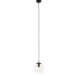 QAZQA Pendelleuchten|Wohnzimmerlampen*Moderne Hängelampe transparent 20 cm - Pallon