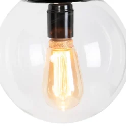 QAZQA Pendelleuchten|Wohnzimmerlampen*Moderne Hängelampe transparent 20 cm - Pallon