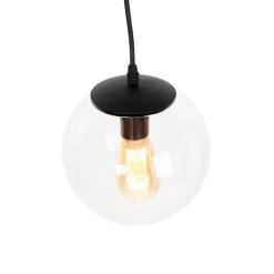 QAZQA Pendelleuchten|Wohnzimmerlampen*Moderne Hängelampe transparent 20 cm - Pallon