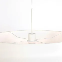 QAZQA Pendelleuchten|Wohnzimmerlampen*Moderne Hängelampe weiß mit weißem Schirm 50 cm - Combi 1