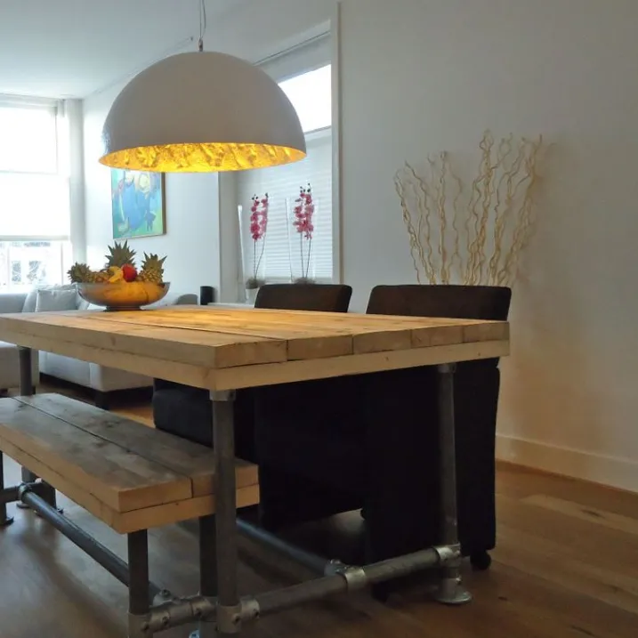 QAZQA Pendelleuchten|Wohnzimmerlampen*Moderne Hängelampe Weiß mit Silber 70cm - Magna