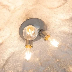 QAZQA Pendelleuchten|Wohnzimmerlampen*Moderne Hängelampe Weiß mit Silber 70cm - Magna