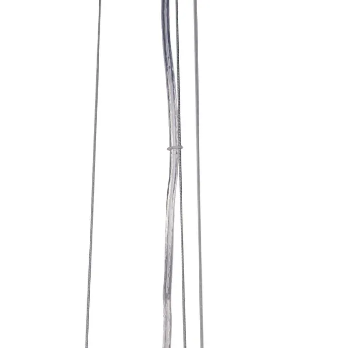 QAZQA Pendelleuchten|Wohnzimmerlampen*Moderne Hängelampe Weiß mit Silber 70cm - Magna