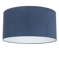 QAZQA Pendelleuchten|Wohnzimmerlampen*Moderne Hängelampe weiß mit antikblauem Schirm 50 cm - Combi 1