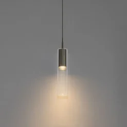 QAZQA Schlafzimmerlampen|Küchenlampen*Moderne Hängeleuchte Gunmetal für 1-phasiges Schienensystem - Iconic Lloyd