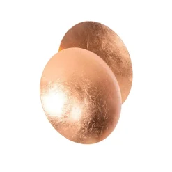 QAZQA Wandleuchten|Wohnzimmerlampen*Moderne Kupferfarbene Runde Wandleuchte 20cm - Sunrise