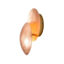 QAZQA Wandleuchten|Wohnzimmerlampen*Moderne Kupferfarbene Runde Wandleuchte 20cm - Sunrise