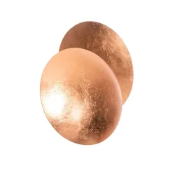 QAZQA Wandleuchten|Wohnzimmerlampen*Moderne Kupferfarbene Runde Wandleuchte 20cm - Sunrise