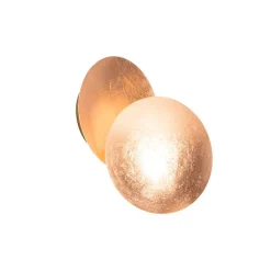 QAZQA Wandleuchten|Wohnzimmerlampen*Moderne Kupferfarbene Runde Wandleuchte 20cm - Sunrise