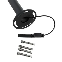 QAZQA Gartenbeleuchtung|Laternen Außen*Moderne Laterne schwarz mit Klarglas 200 cm IP44 - Sfera