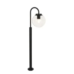 QAZQA Gartenbeleuchtung|Laternen Außen*Moderne Laterne schwarz mit Klarglas 104 cm IP44 - Sfera