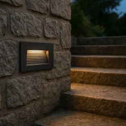 QAZQA Gartenbeleuchtung|Led-Außenleuchten*Moderne LED Wandeinbauleuchte Schwarz 11,5cm inkl. LED IP65 - Trem