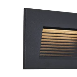 QAZQA Gartenbeleuchtung|Led-Außenleuchten*Moderne LED Wandeinbauleuchte Schwarz 11,5cm inkl. LED IP65 - Trem