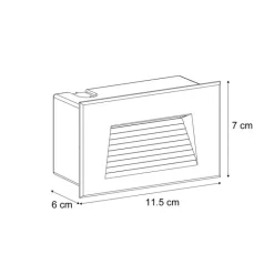 QAZQA Gartenbeleuchtung|Led-Außenleuchten*Moderne LED Wandeinbauleuchte Schwarz 11,5cm inkl. LED IP65 - Trem
