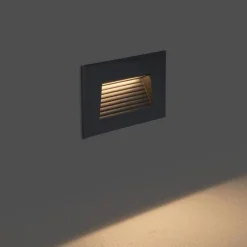 QAZQA Gartenbeleuchtung|Led-Außenleuchten*Moderne LED Wandeinbauleuchte Schwarz 11,5cm inkl. LED IP65 - Trem