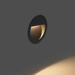 QAZQA Gartenbeleuchtung|Led-Außenleuchten*Moderne LED-Wandeinbauleuchte schwarz IP65 - Gem